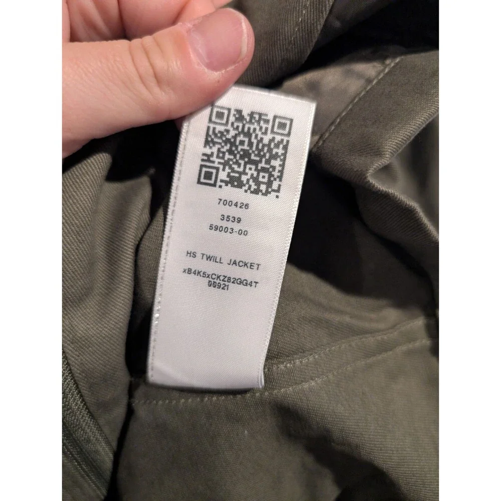 True Religion HS Twill Jacket Mens XL Kalamata Green Full Zip Logo Chore Buddha